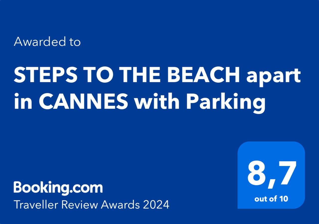 Steps To The Beach Apart In Cannes With Parking Exterior foto